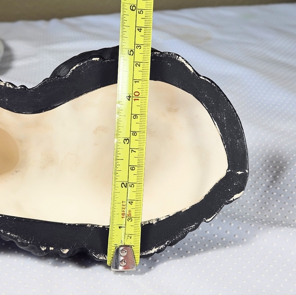 Vintage Art Studio Ceramic Cat Black And White Red Bow MCM - Picture 12 of 12